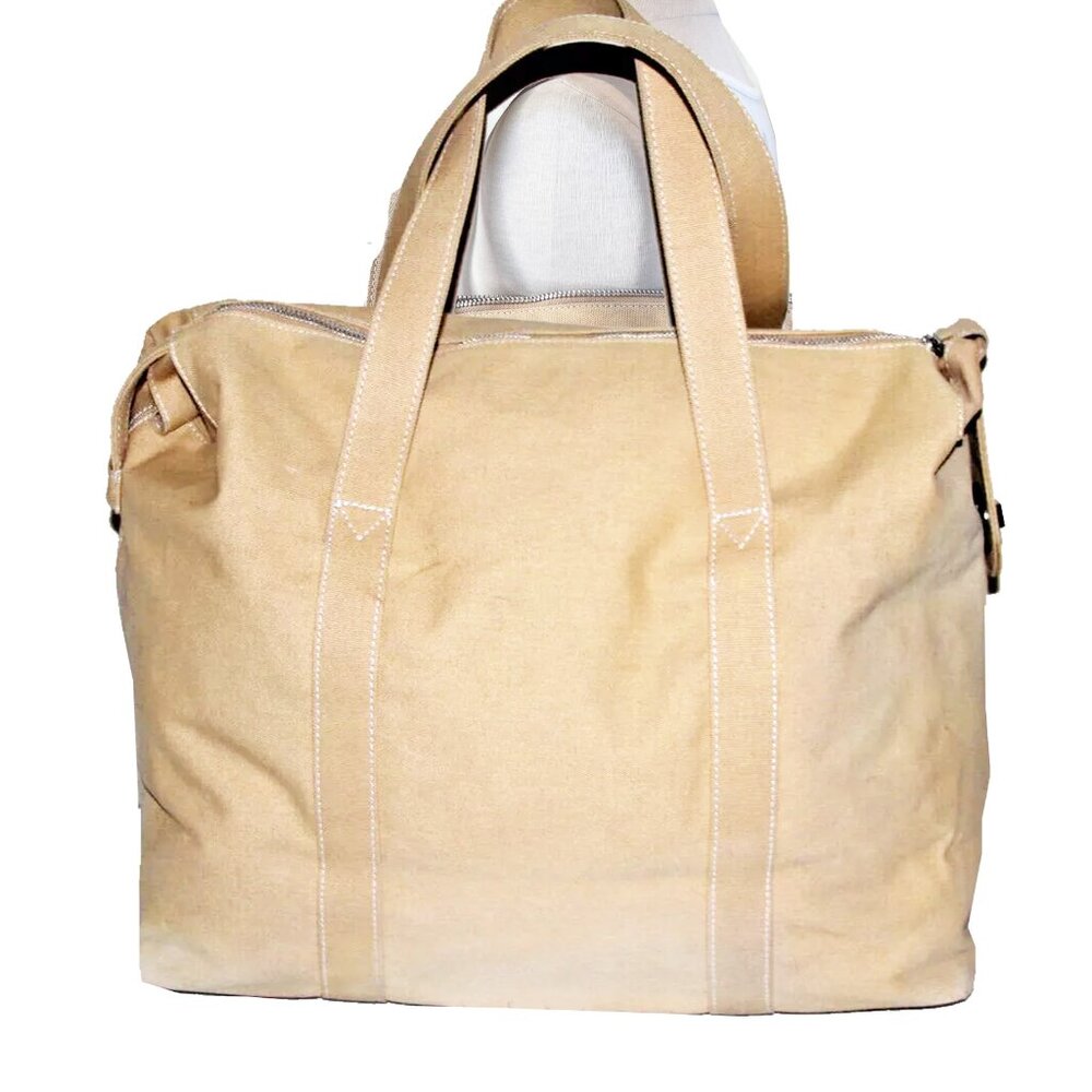 Michael Kors Large Cotton Canvas Weekender Tote Bag Sac - Picture 2 of 5